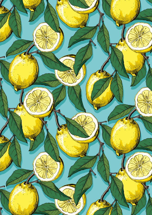 illi Geschenkpapier mit Zitronen "ZINBA"