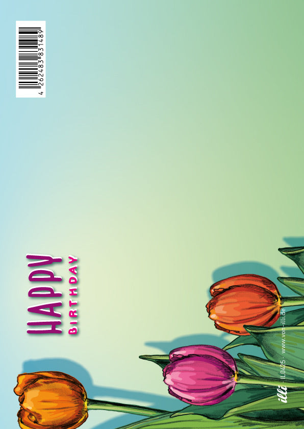 illi Postkarte mit Tulpen "LALEA"