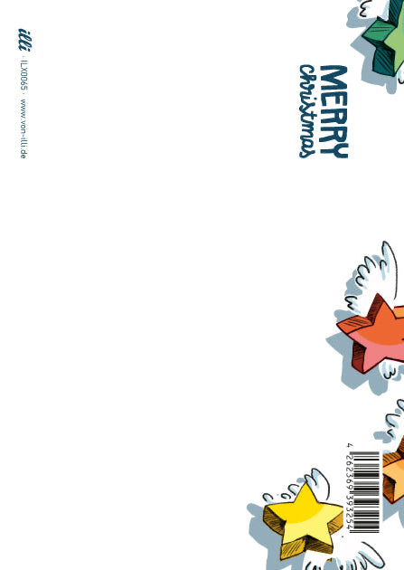 illi Weihnachtskarte mit Sternen "Kuribu"