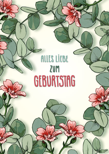 Geburtstagskarte mit Blumen "Tindal" von illi