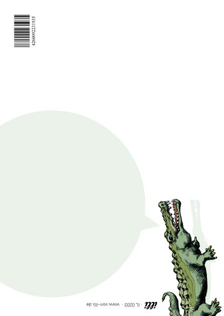 Geburtstagskarte mit Krokodilen "TISMO Glückwunsch" von illi