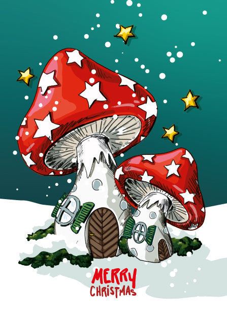 illi Weihnachtskarte mit Pilz "Pamott"