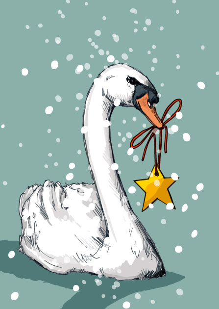 illi Weihnachtskarte mit Schwan "Tamjo"