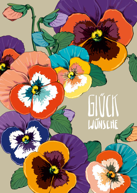 illi Postkarte "VIOLA" Glückwunsch