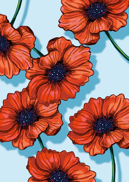 illi Postkarte "LOMI" Sommerblumen