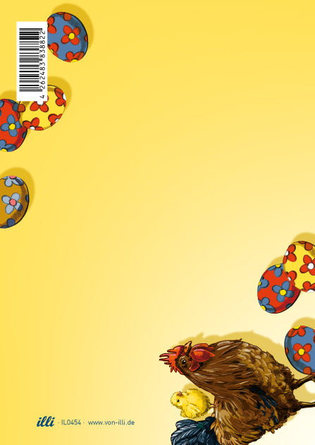 illi Postkarte "KONI" Hahn & Küken zu Ostern