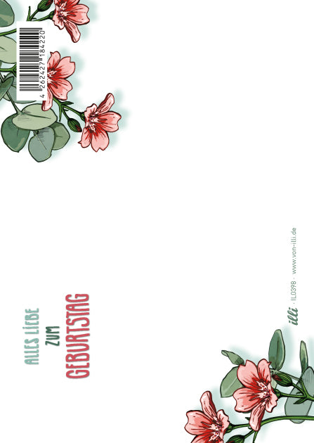 Geburtstagskarte mit Blumen "Tindal" von illi