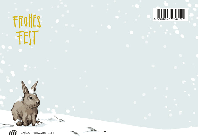 illi Weihnachtskarte mit Schneehase "Maxmo"