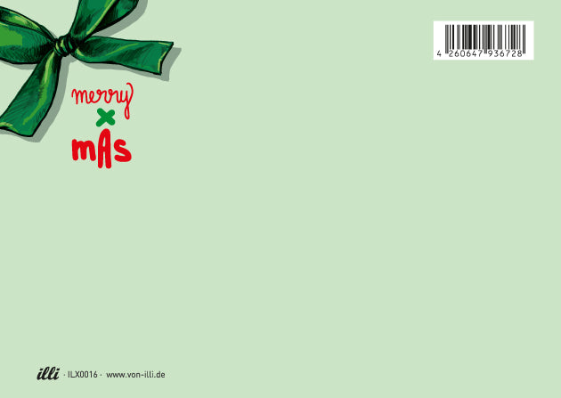 illi Weihnachtskarte mit Schleife "Pama"
