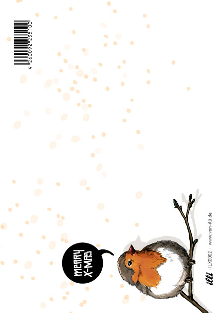 illi Weihnachtskarte mit Vogel "Wimbo"