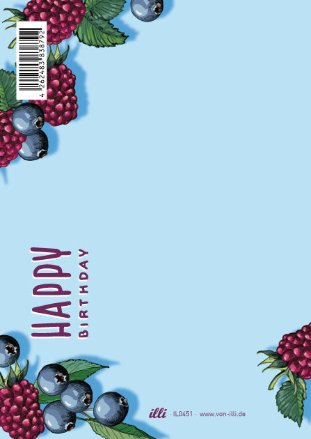 Rückseite der illi Postkarte KISU mit Adressfeld und Platz für persönliche Nachricht, erhältlich bei kyute boutique